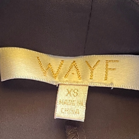 WAYF Black Sutherland Dolman Faux Wrap Blouson Waist Chiffon Mini Dress XS - Picture 8 of 10